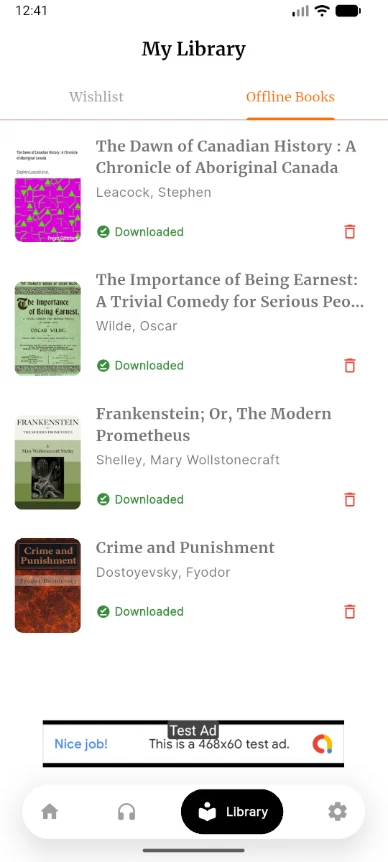 Gutenberg eBooks & Audiobooks screenshot